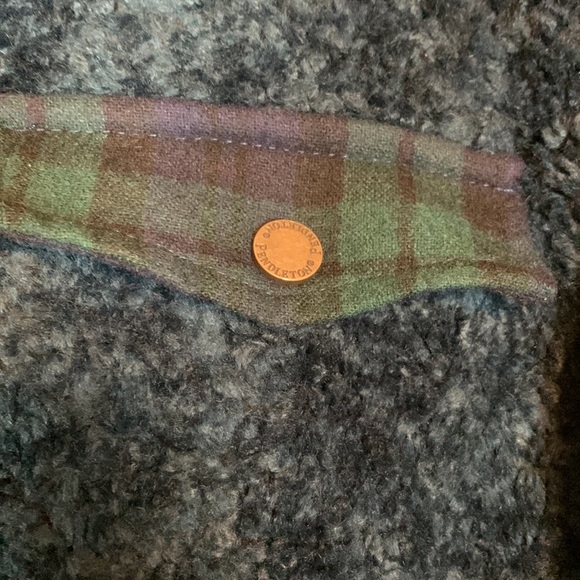 Pendleton Fuzzy Sherpa Deep Pile Full Zip Teal Jacket, size XL - Picture 8 of 11